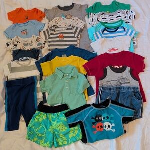 Baby Boy 6-9 Mo. Clothing Bundle (20 PCs.) Summer Swim Trunks & Rash Guard